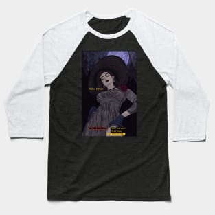 Tall Vampire Lady Baseball T-Shirt